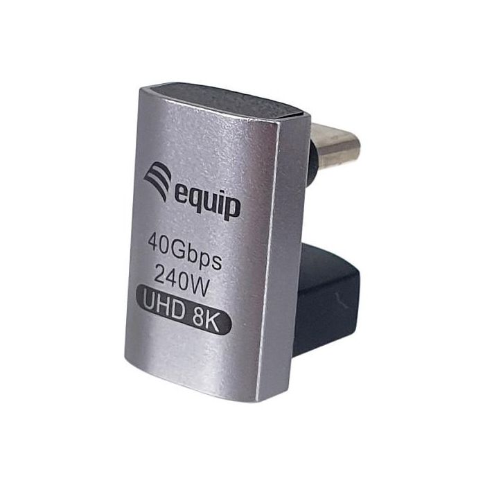 EQUIP Adaptador USB 4.0 a USB-C 40Gbps, 240W PD, Negro Gris (Pack 2)