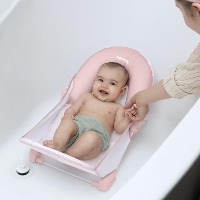 Asiento de baño plegable para niña INGENUITY, color rosa 1 Asiento de baño plegable para niña INGENUITY, color rosa 1