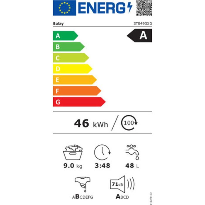 Lavadora Balay 3TS496XD 60 cm 1400 rpm 9 kg 1