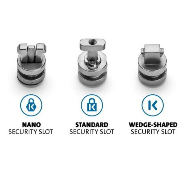 Kensington ClickSafe Universal Slots Security Anchors Kit - Compatibilidad T-Bar, Nano y Wedge-Shaped para Portátiles