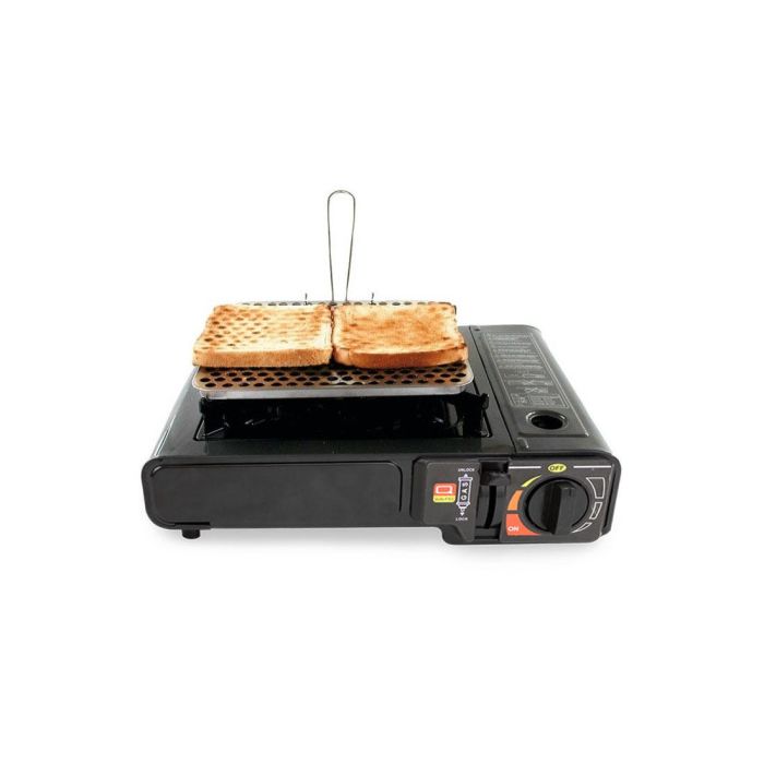 Quttin Tostador de Pan de Acero con Mango Plegable Medidas 20x20x1.2 cm 7