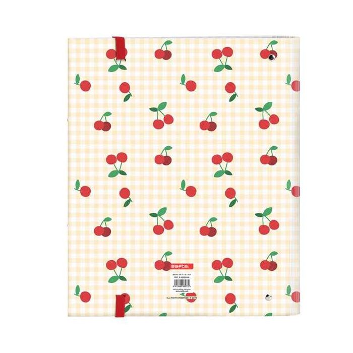 Carpeta de anillas Safta Cherry A4 Beige (27 x 32 x 3.5 cm) 1 Carpeta de anillas Safta Cherry A4 Beige (27 x 32 x 3.5 cm) 1