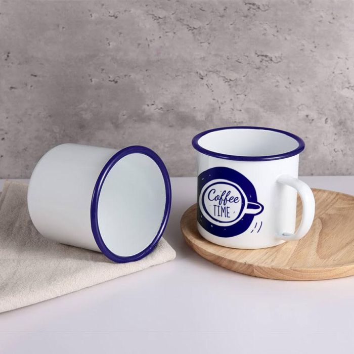 Mug esmaltada blanca con frases 150 ml - Privilege (24 Unidades) 3 Mug esmaltada blanca con frases 150 ml - Privilege (24 Unidades) 3