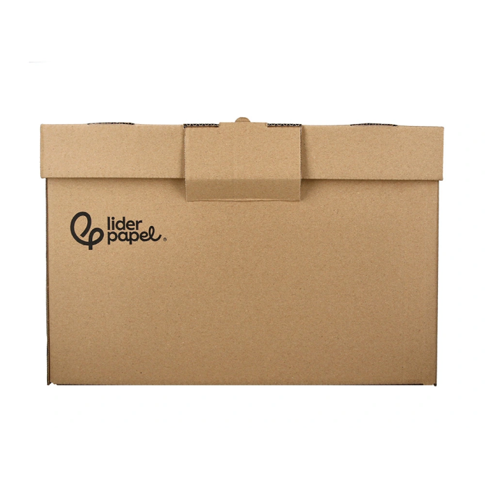 Liderpapel Cajon Contenedor de Archivo para 5 Cajas Definintivo Folio o 6 Archivadores A-Z, Carton Reciclado, 540x410x300mm 3