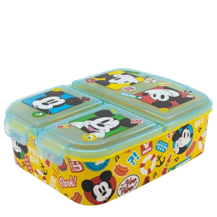 Sandwichera mickey mouse fun-tastic con multiples compartimentos 22x14x6cm 3