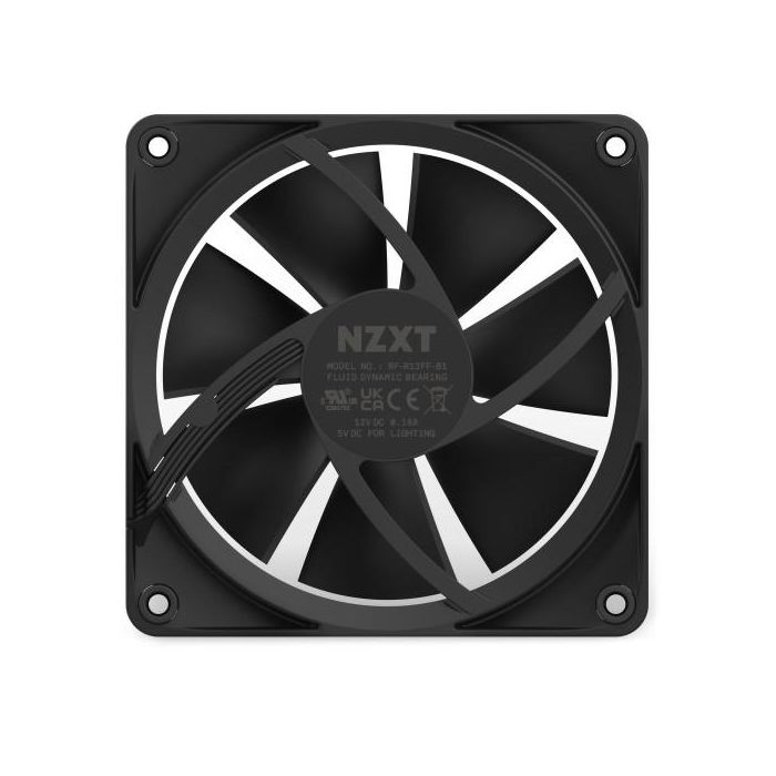 NZXT F120 RGB Carcasa del ordenador Ventilador 12 cm Negro 1 pieza(s)