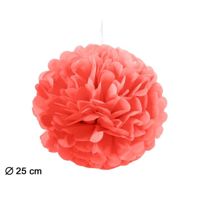 Pompom 25 cm Rojo