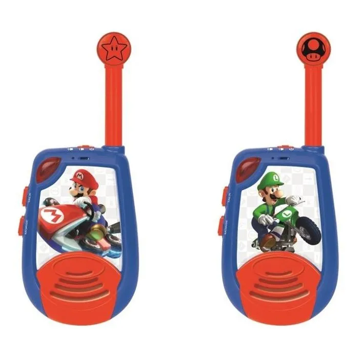 Lexibook Walkie-talkies digitales Mario Kart, Alcance 2 km, Función Código Morse para Niños, Diseño con Héroes Favoritos 1 Lexibook Walkie-talkies digitales Mario Kart, Alcance 2 km, Función Código Morse para Niños, Diseño con Héroes Favoritos 1