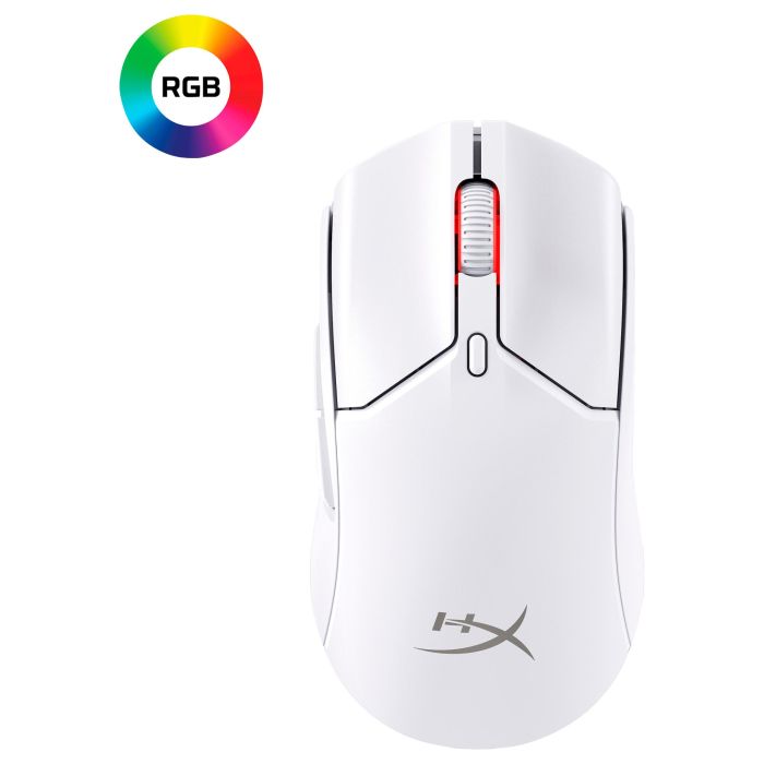 HyperX 7D389AA Ratón Gaming Inalámbrico Pulsefire Haste 2 Mini Blanco Ultraligero 60g Conexión Dual 2.4GHz/Bluetooth Sensor 26K PPP hasta 26000
