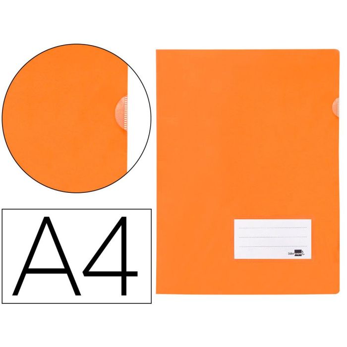 Carpeta Liderpapel Dossier A4 Uñero Naranja Fluor Opaco Carpeta Liderpapel Dossier A4 Uñero Naranja Fluor Opaco