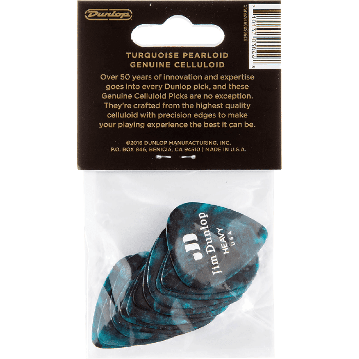 Pack 12 Púas Genuine Celluloid Turquesa Perlado - Heavy 4 Pack 12 Púas Genuine Celluloid Turquesa Perlado - Heavy 4