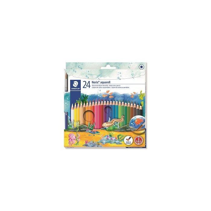 Staedtler Lápices De Colores Noris Aquarell + Pincel Surtidos En Estuche 24 Ud