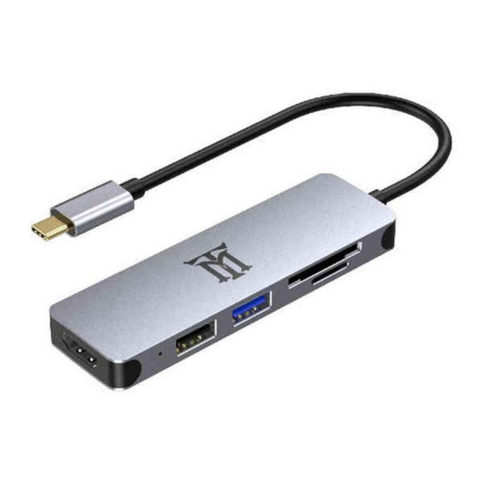 Maillon Technologique Premium MTHUB5 base para portátil y replicador de puertos USB 3.2 Gen 2 (3.1 Gen 2) Type-C Aluminio, Gris Maillon Technologique Premium MTHUB5 base para portátil y replicador de puertos USB 3.2 Gen 2 (3.1 Gen 2) Type-C Aluminio, Gris