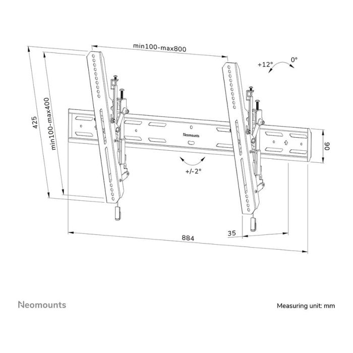 Soporte TV Neomounts 12597273000 43-98" 43" 86" 100 kg 10