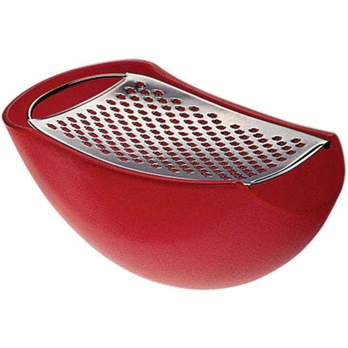 Alessi AARU01 R Parmenide Rallador de Queso y Quesera en Resina Rojo Alessi AARU01 R Parmenide Rallador de Queso y Quesera en Resina Rojo