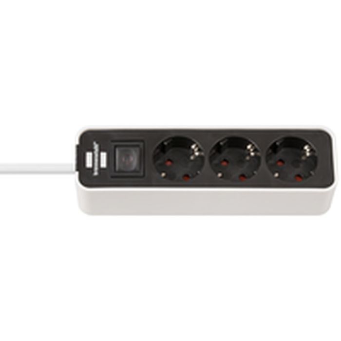Regleta Enchufes 3 Tomas con Interruptor Brennenstuhl Ecolor 3600 W (1,5 m) 10 Regleta Enchufes 3 Tomas con Interruptor Brennenstuhl Ecolor 3600 W (1,5 m) 10