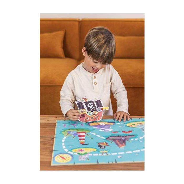 Puzzle XXL piratas.incluye un barco pirata para jugar con el mapa del tesoro. 4