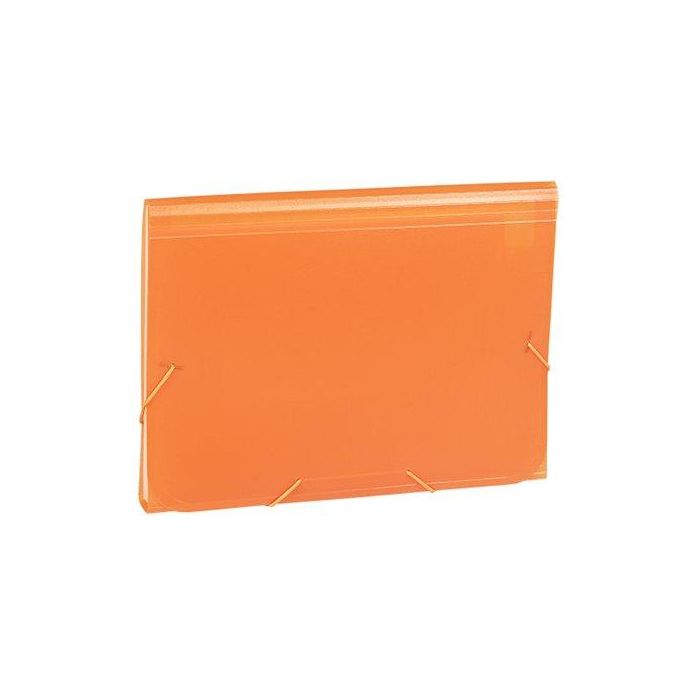 Carchivo Clasificador Acordeón Folio 13 Departamentos con Gomas Polipropileno Translúcido Naranja