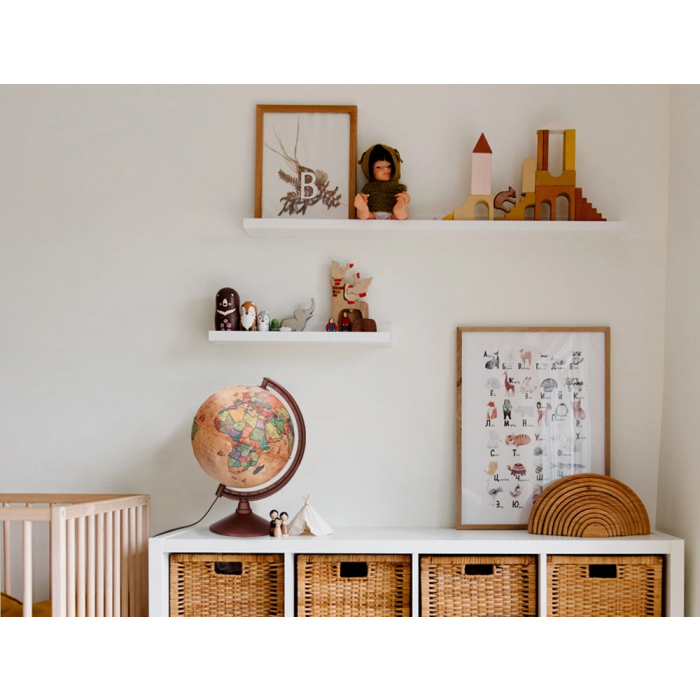 Liderpapel Globo Terraqueo con Luz Físico y Político Estilo Antiguo, Diámetro 26 cm, Esfera Educativa para Hogar y Escuela 8