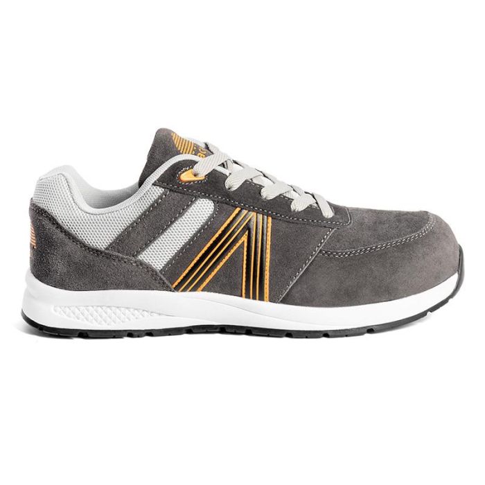 ACESS Zapato de Seguridad Serraje Gris T/Calzado Numero 47 con Plantilla Antiperforable y Puntera Composite