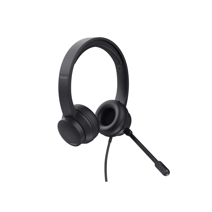 Trust Auriculares Ayda Estéreo con Micrófono Ajustable, Conexión USB, Negro 1