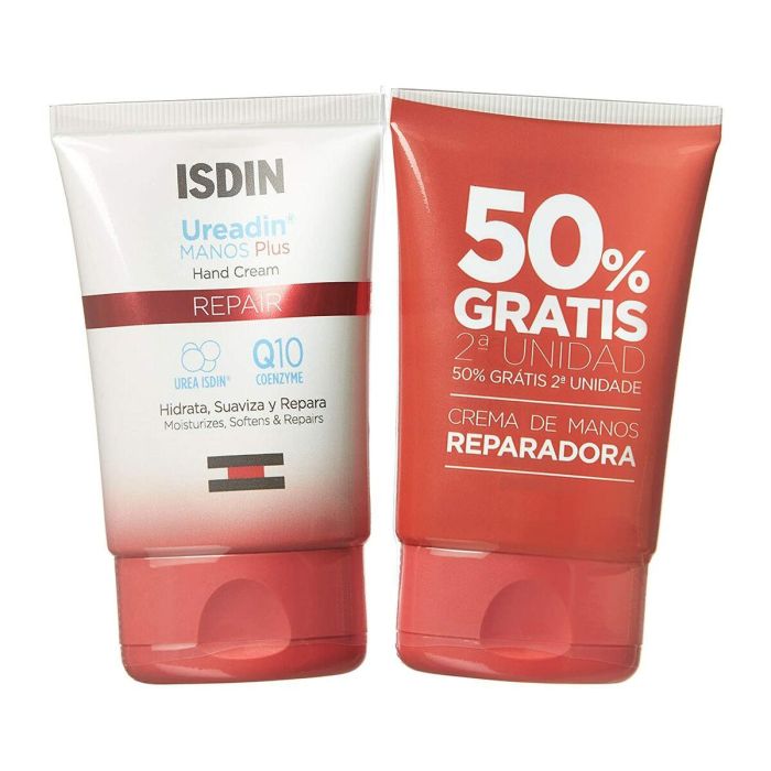 Isdin Ureadin Manos Plus Crema Hidratante Reparadora Manos y Uñas para Piel Seca con Urea y Dexpantenol Pack 2x 50ml