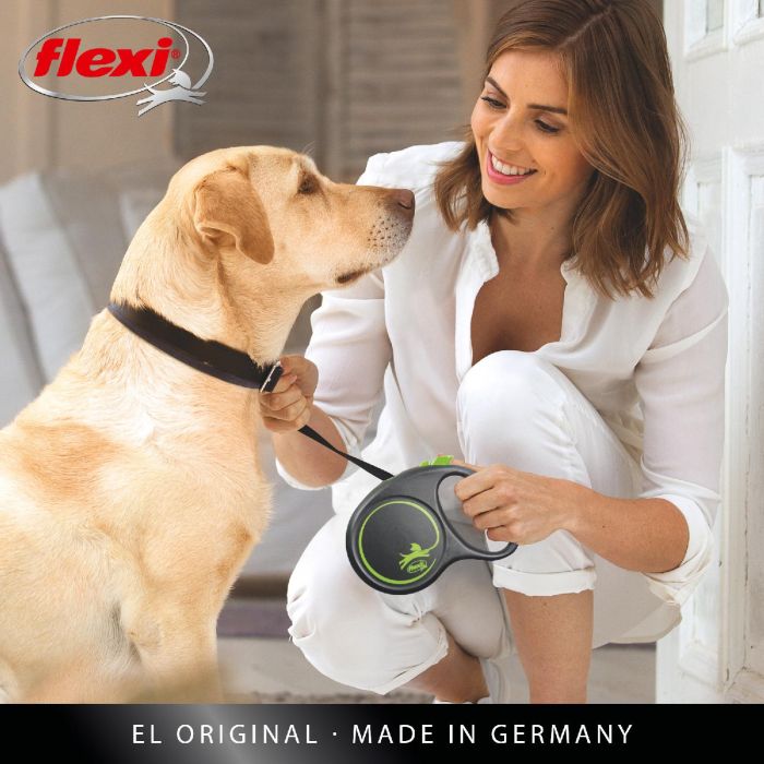 Correa Flexi Black Design L Cinta 5M Verde 1 Correa Flexi Black Design L Cinta 5M Verde 1