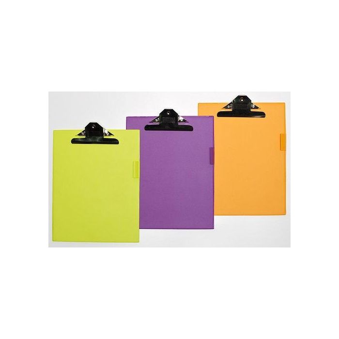 Carpeta Con Pinza Portablocs Iberplas Pvc Fº Col.Surt.(Pinza Gigante) 6 unidades