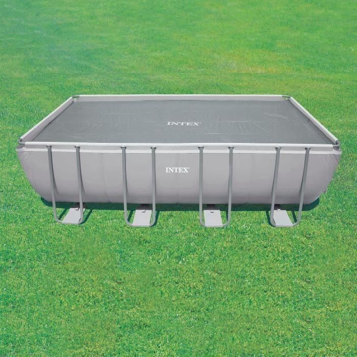 Cobertor de burbujas reforzado para piscina - Rectangular - 5,49 x 2,74 m - Gris 1 Cobertor de burbujas reforzado para piscina - Rectangular - 5,49 x 2,74 m - Gris 1