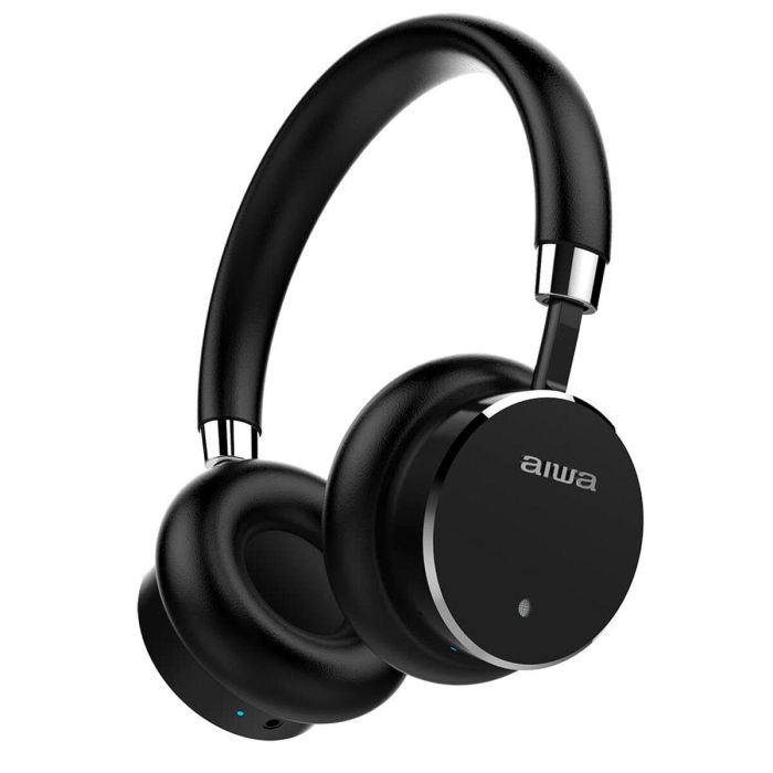 Aiwa Auriculares Inalámbricos HSTBTN-800BK Bluetooth Negro con ANC y Hyperbass 1