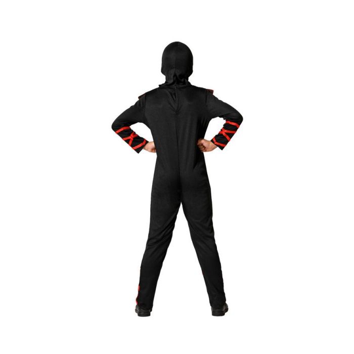 Disfraz Ninja Niño Infantil Negro Y Rojo 3-4 Años 2 Disfraz Ninja Niño Infantil Negro Y Rojo 3-4 Años 2