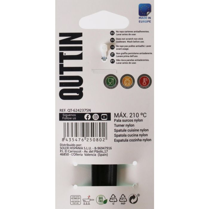 Pala Surcos Nylon 30x7 cm Negra Quttin (24 Unidades) 10 Pala Surcos Nylon 30x7 cm Negra Quttin (24 Unidades) 10