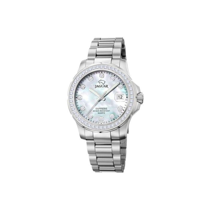 Reloj Hombre Jaguar Blanco Plateado (Ø 34 mm) Reloj Hombre Jaguar Blanco Plateado (Ø 34 mm)