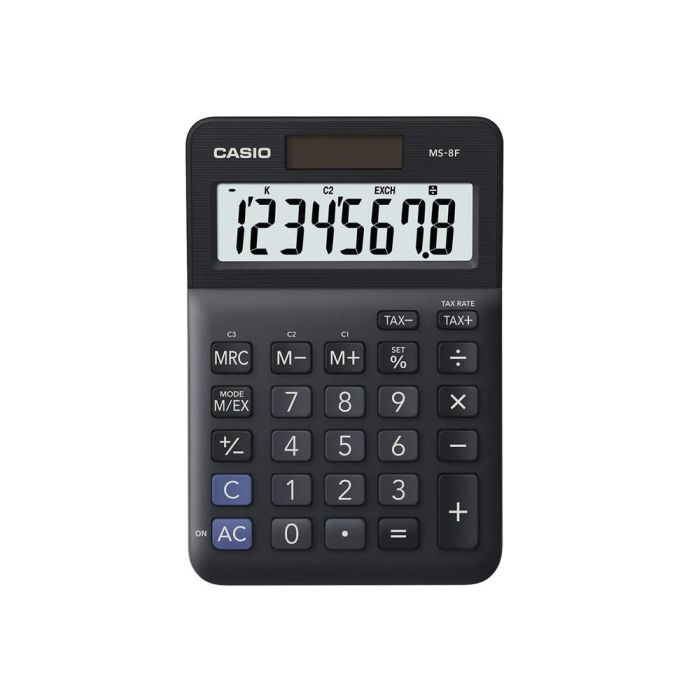 Casio Calculadora De Oficina Sobremesa Negro 8 Dígitos Ms-8F 1