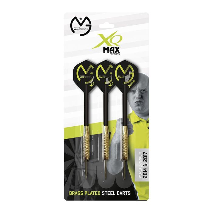 Xqmax Set de 3 dardos de acero inoxidable 18g para diana