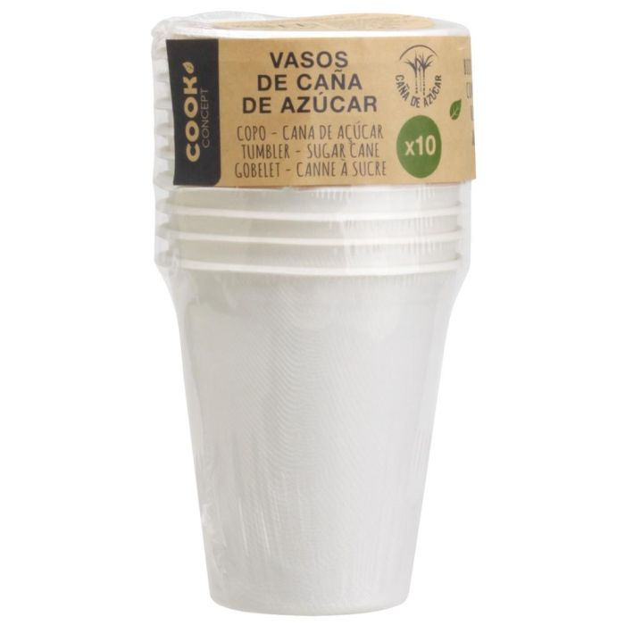 Juego De 10 Vasos Caña Azúcar 250 Ml Cook Concept