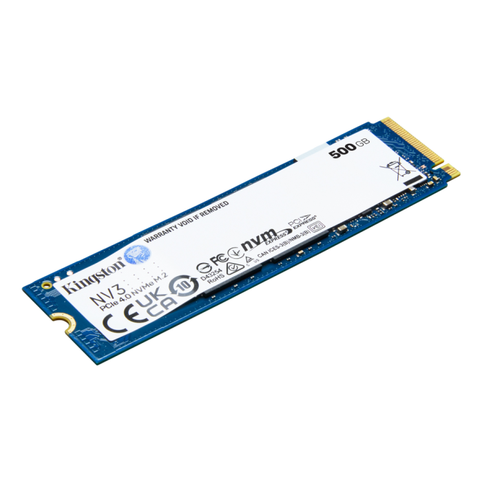 Kingston Technology NV3 500 GB PCI Express 4.0 3D NAND Kingston Technology NV3 500 GB PCI Express 4.0 3D NAND