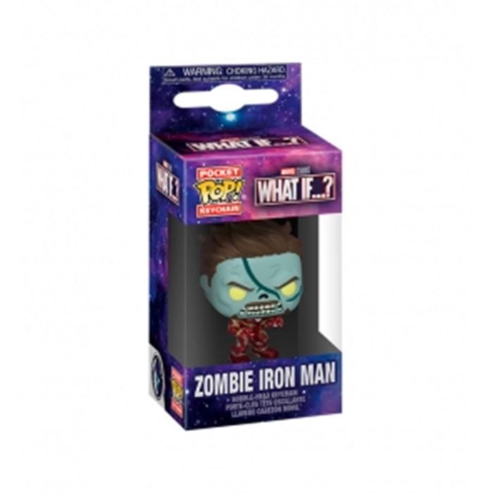 Funko Pop Keychain Llavero Marvel What If Iron Man Zombie 1