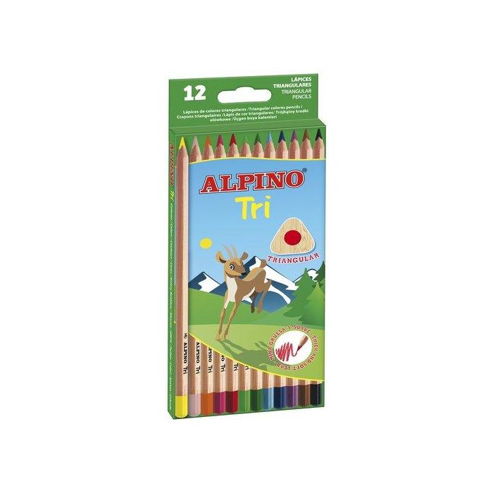Alpino Lápices De Colores Tri 175 mm C-Surtidos Estuche 12 Ud