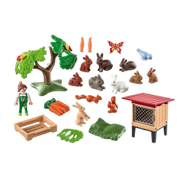 Playmobil 71252 Conejera Country con 9 Conejos y Niña, Set de Granja para Niños +4 años 1 Playmobil 71252 Conejera Country con 9 Conejos y Niña, Set de Granja para Niños +4 años 1