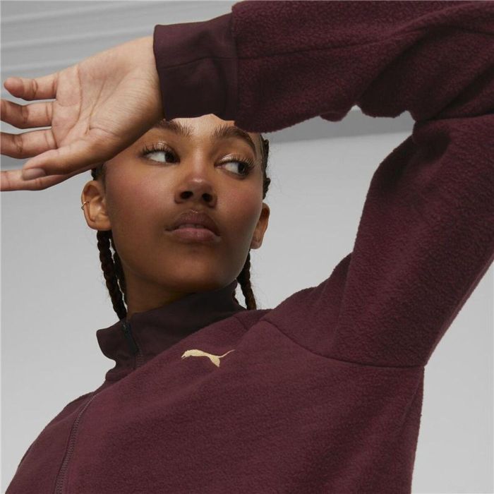 Chaqueta Deportiva para Mujer Puma Fit Sherpa Rojo Oscuro 4