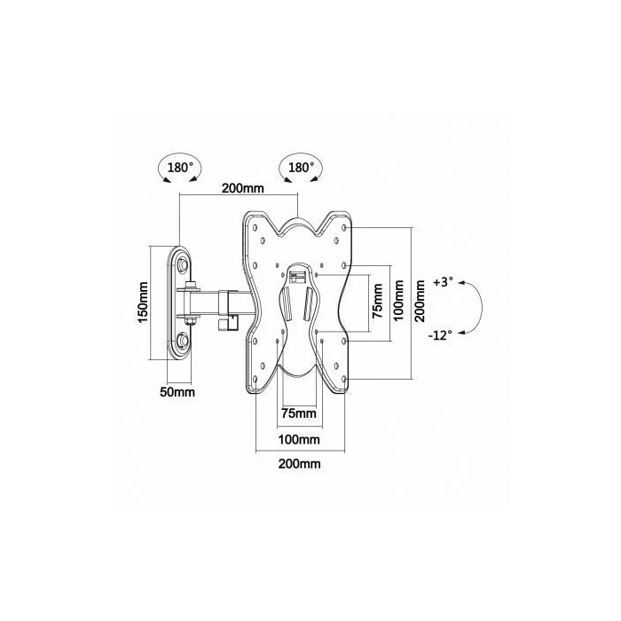 AISENS - SOPORTE ECO GIRATORIO E INCLINABLE PARA MONITOR/TV 25KG (2 PIVOTES) DE 23-42, NEGRO 4 AISENS - SOPORTE ECO GIRATORIO E INCLINABLE PARA MONITOR/TV 25KG (2 PIVOTES) DE 23-42, NEGRO 4