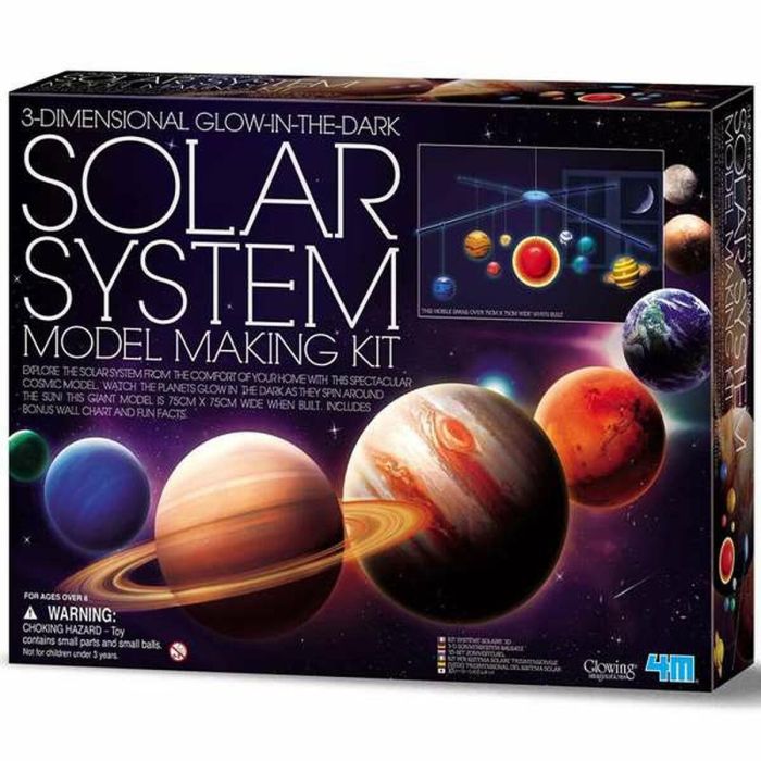 Móvil 3D sistema solar, construye y pinta tu propio móvil colgante con efecto fluorescente, incluye piezas pintura y pinceles. 37,3x28,3x6,5cm 3 Móvil 3D sistema solar, construye y pinta tu propio móvil colgante con efecto fluorescente, incluye piezas pintura y pinceles. 37,3x28,3x6,5cm 3