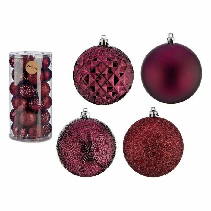 Set de Bolas de Navidad Morado 8 cm PVC (4 Unidades) 1