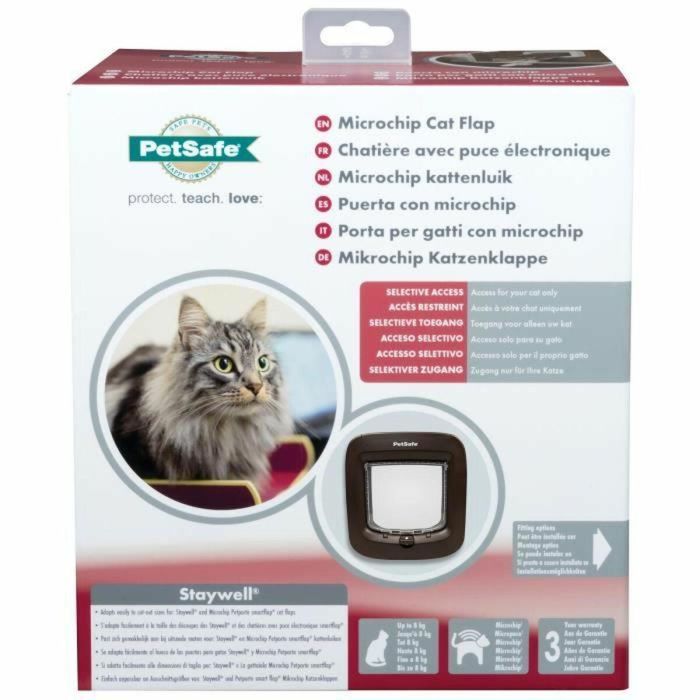 Puerta para gatos con microchip PETSAFE - Marrón 1