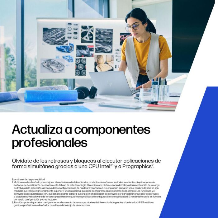 HP Zbook 8 G1i Estación de Trabajo Portátil 16 Pulgadas WUXGA Táctil Intel Core Ultra 9 64GB RAM 1TB SSD Wolf Pro Security Edition 15