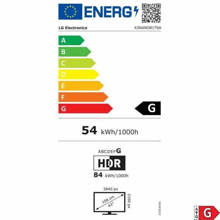 Smart TV LG 43NANO81T6A.AEU 43" 4K Ultra HD HDR D-LED NanoCell 15