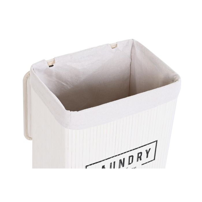 DKD Home Decor Cesta Ropa Basicos Blanco 40 x 30 x 46 cm Set de 6 3