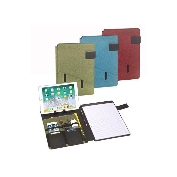 Carpeta De Congresos Carchivo Venture A4 Con Atril, Block, Porta Boligrafo Y Trabilla Turquesa (Set de 3)