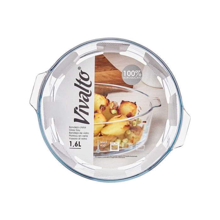 Bandeja Borosilicato Redonda Asas 1600Ml Vivalto 23X6CM (12 Unidades) 2 Bandeja Borosilicato Redonda Asas 1600Ml Vivalto 23X6CM (12 Unidades) 2